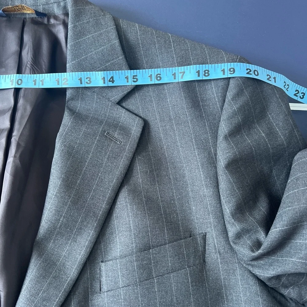 Brooks‎ Brothers 346 Blazer Mens 45R Gray Wool Blend Suit Jacket Coat Set